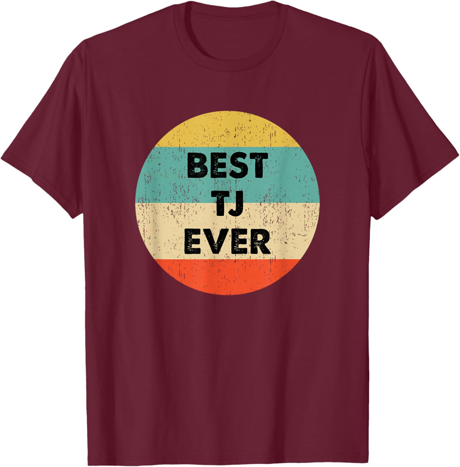 Tj Name T-Shirt - T-Shirt | Maroon