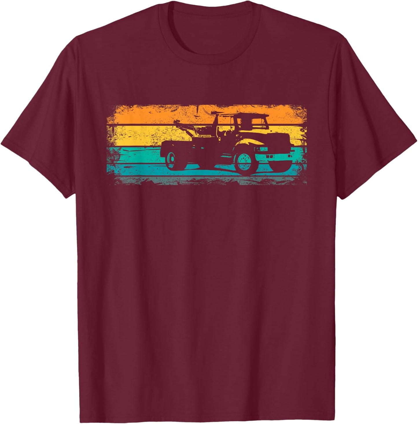 Retro Tow Truck Tow Truck - Vintage Towing Service T-Shirt - T-Shirt | Maroon