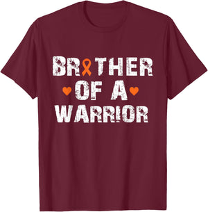 Brother Of A Warrior Multiple Sclerosis Awareness MS Warrior T-Shirt - T-Shirt | Maroon