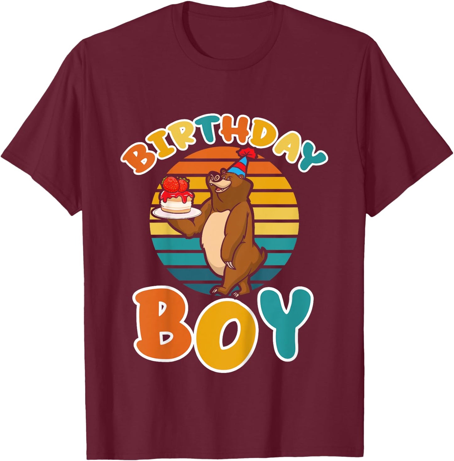 Kids Birthday Boy Lemming Outfit for Gamers and Animal Lovers T-Shirt - T-Shirt | Maroon