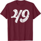 49th Birthday gift | Classic Vintage Women Men 49 year old T-Shirt - T-Shirt | Maroon