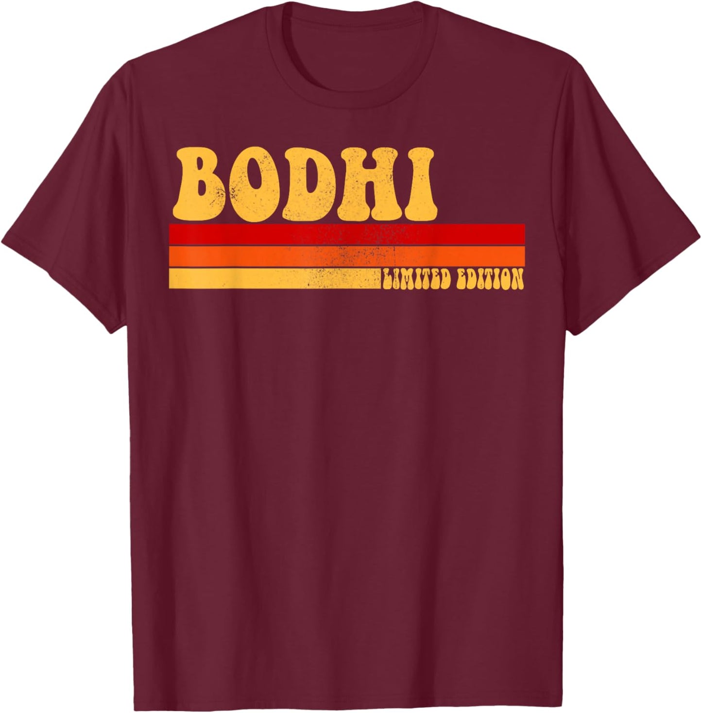 BODHI Name Personalized Idea Men Retro Vintage BODHI T-Shirt - T-Shirt | Maroon