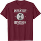 7th Infantry Division (distressed) T-Shirt - T-Shirt | Maroon
