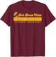 Vintage Del Boca Vista Vintage Style 90S Design T-Shirt - T-Shirt | Maroon