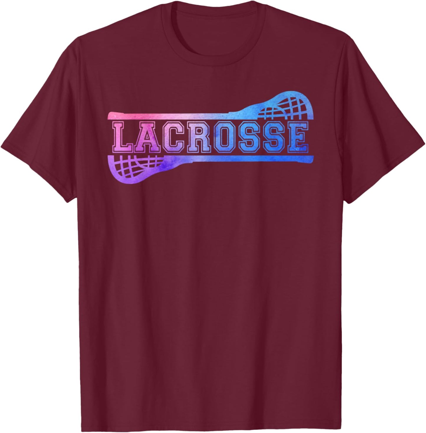 Cool Lacrosse Design For Girls Boy Tie-dye Crossed Sticks T-Shirt - T-Shirt | Maroon