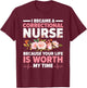 Correctional Nurse Medical Worker Prison Nurse T-Shirt - T-Shirt | Maroon