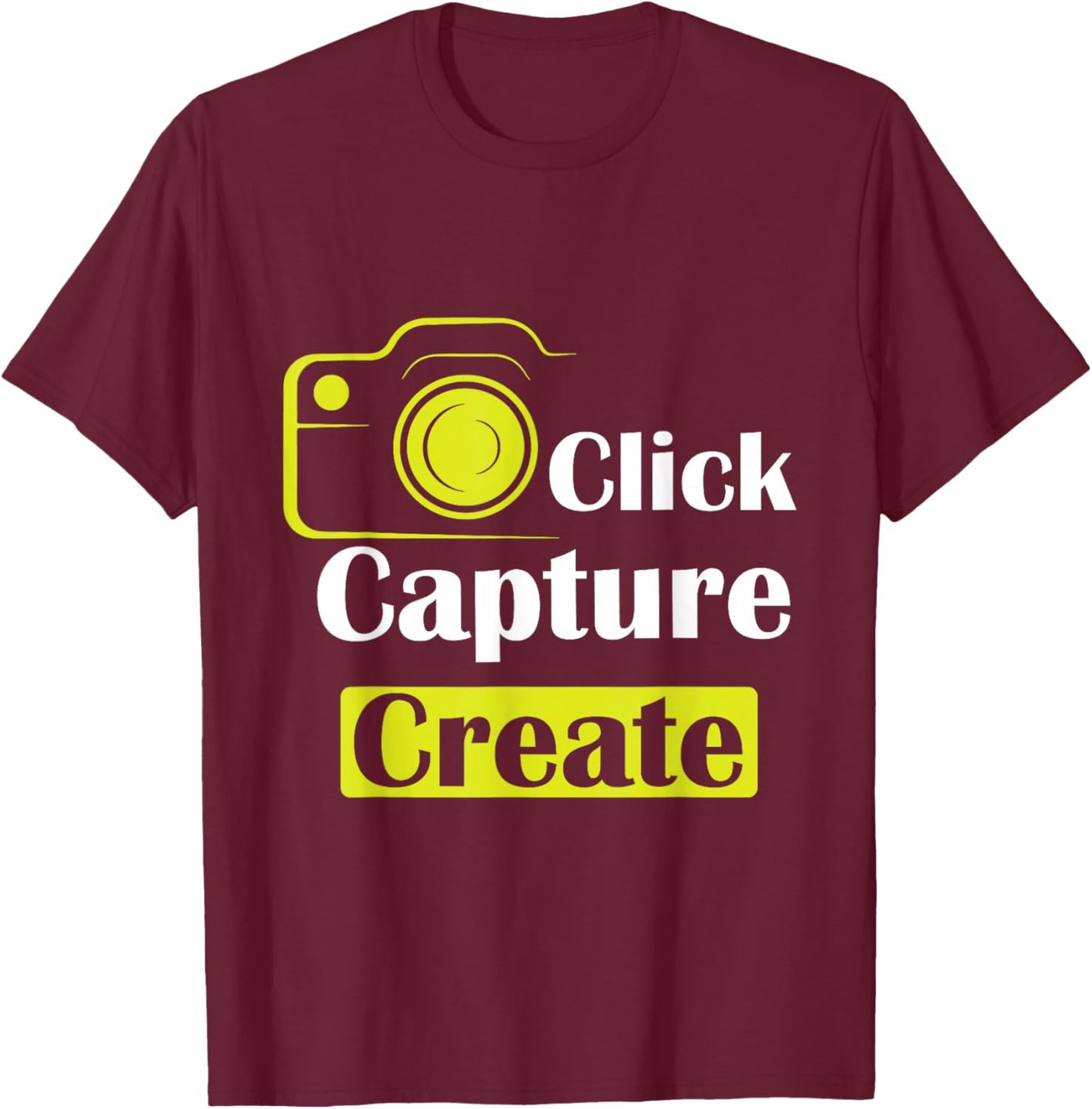 Camera Photography Design For Hobby Photographe T-Shirt - T-Shirt | Maroon