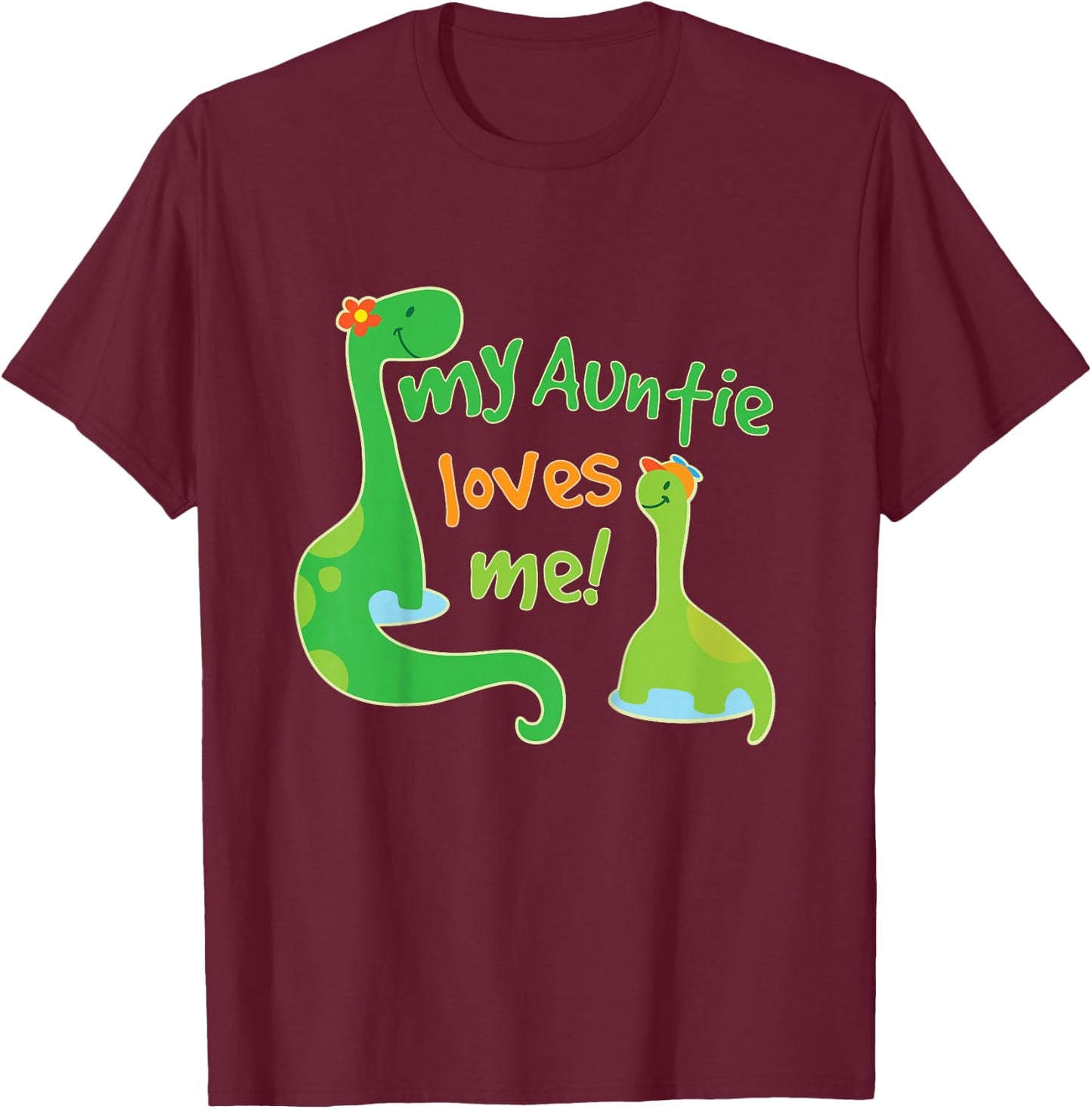 My Auntie Loves Me Nephew from Aunt T-Shirt - T-Shirt | Maroon