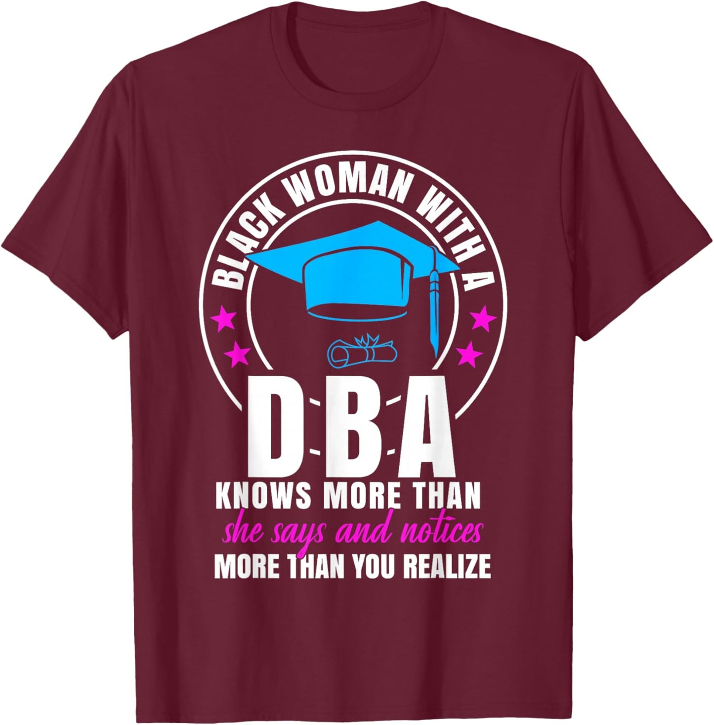 DBA Student Doctor of Business Administration Women T-Shirt - T-Shirt | Maroon