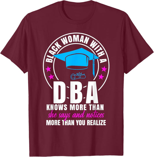 DBA Student Doctor of Business Administration Women T-Shirt - T-Shirt | Maroon