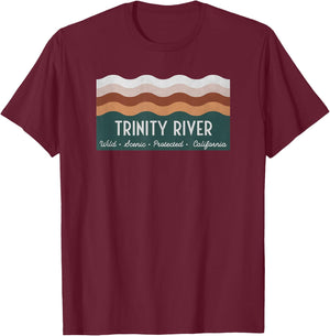 Wild Scenic Protected California - Trinity River T-Shirt - T-Shirt | Maroon