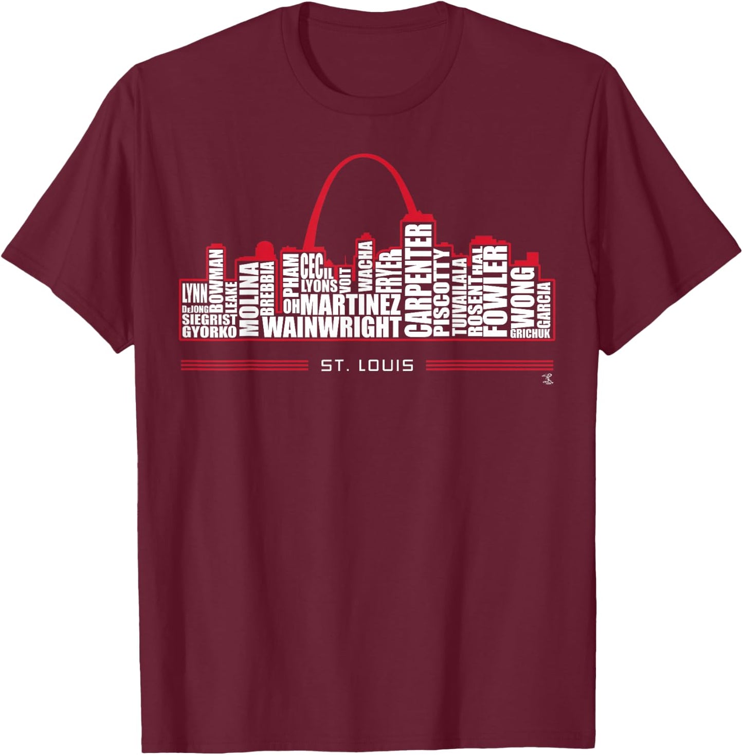 2019 Yadier Molina Skyline - Apparel T-Shirt - T-Shirt | Maroon