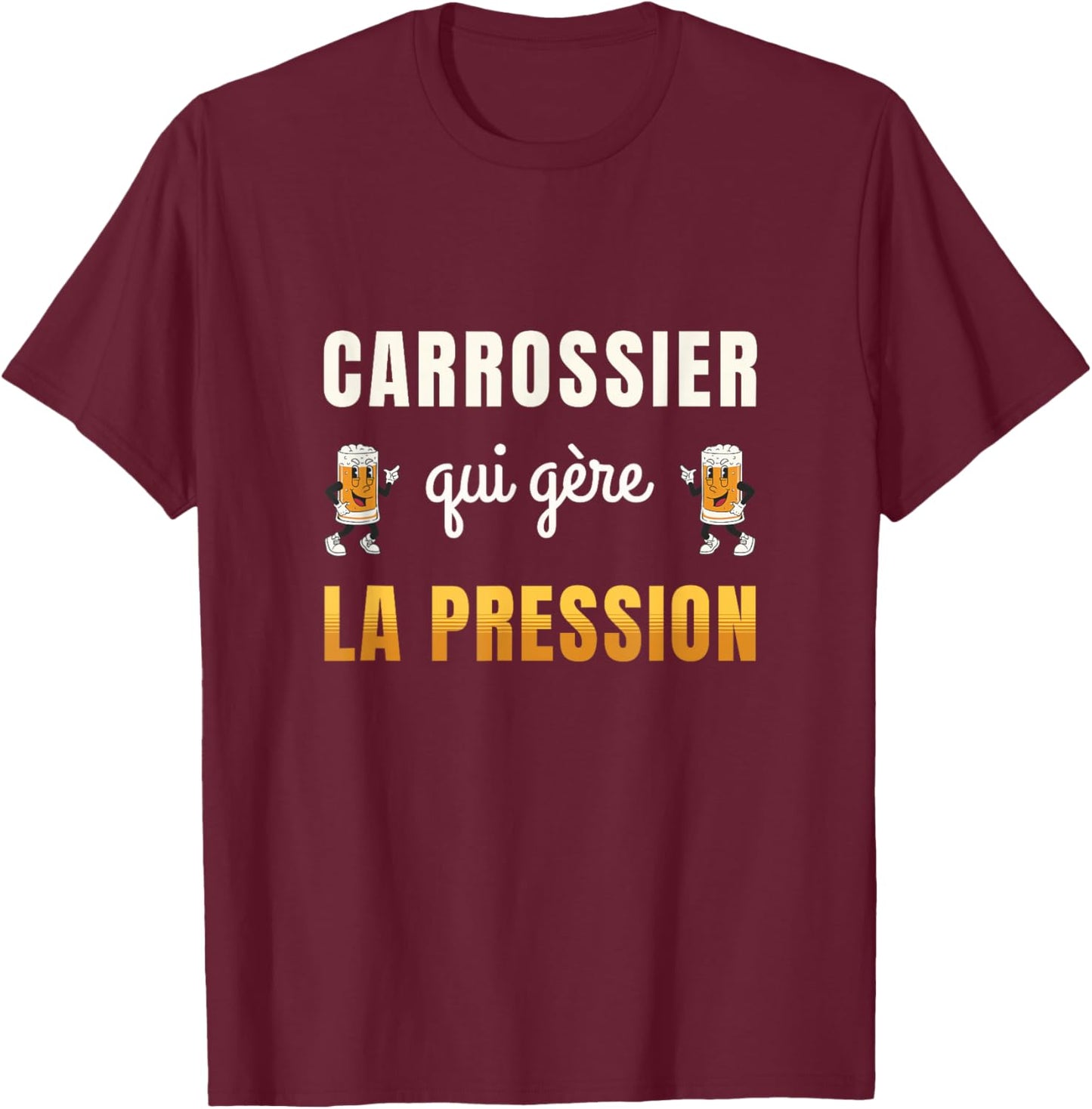Bodybuilder Who Manages Pressure Humor Bodywork Beer T-Shirt - T-Shirt | Maroon