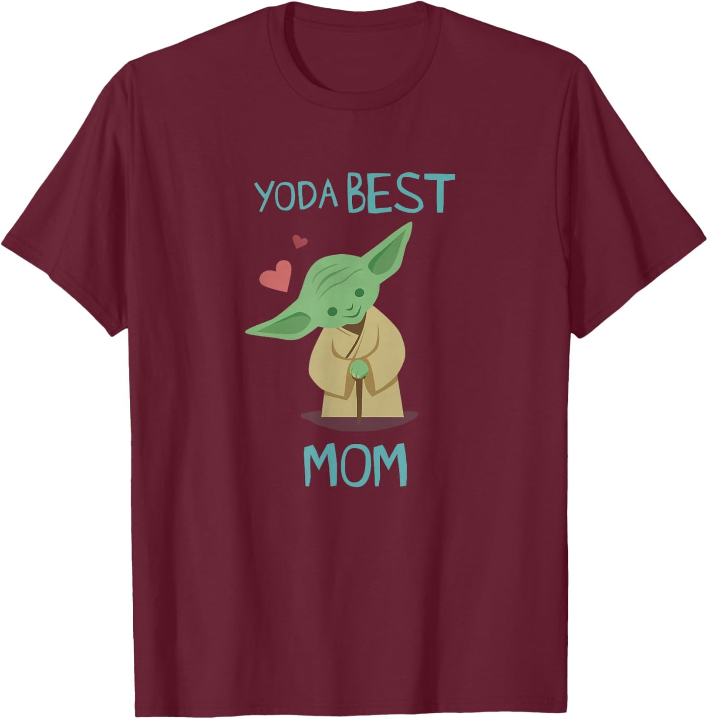 Star Wars Yoda Best Mom Yoda Chibi Portrait T-Shirt - T-Shirt | Maroon