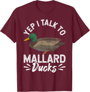 Duck Hunting - Flying Mallards Duck - Hunting T-Shirt - T-Shirt | Maroon