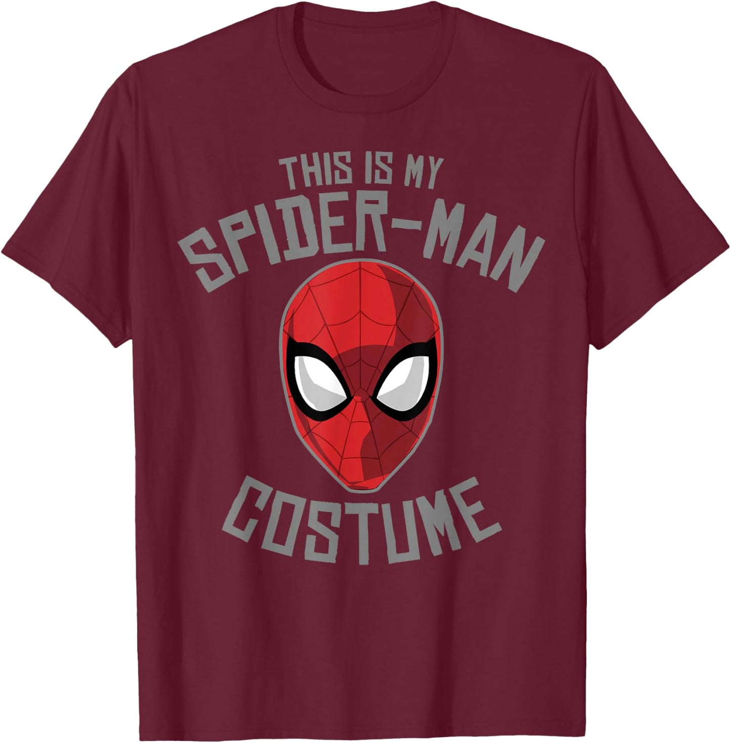 Marvel Spider-Man This is My Costume Halloween T-Shirt - T-Shirt | Maroon