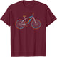 E-bike words in picture cyclist bicycle electric bike T-Shirt - T-Shirt | Maroon