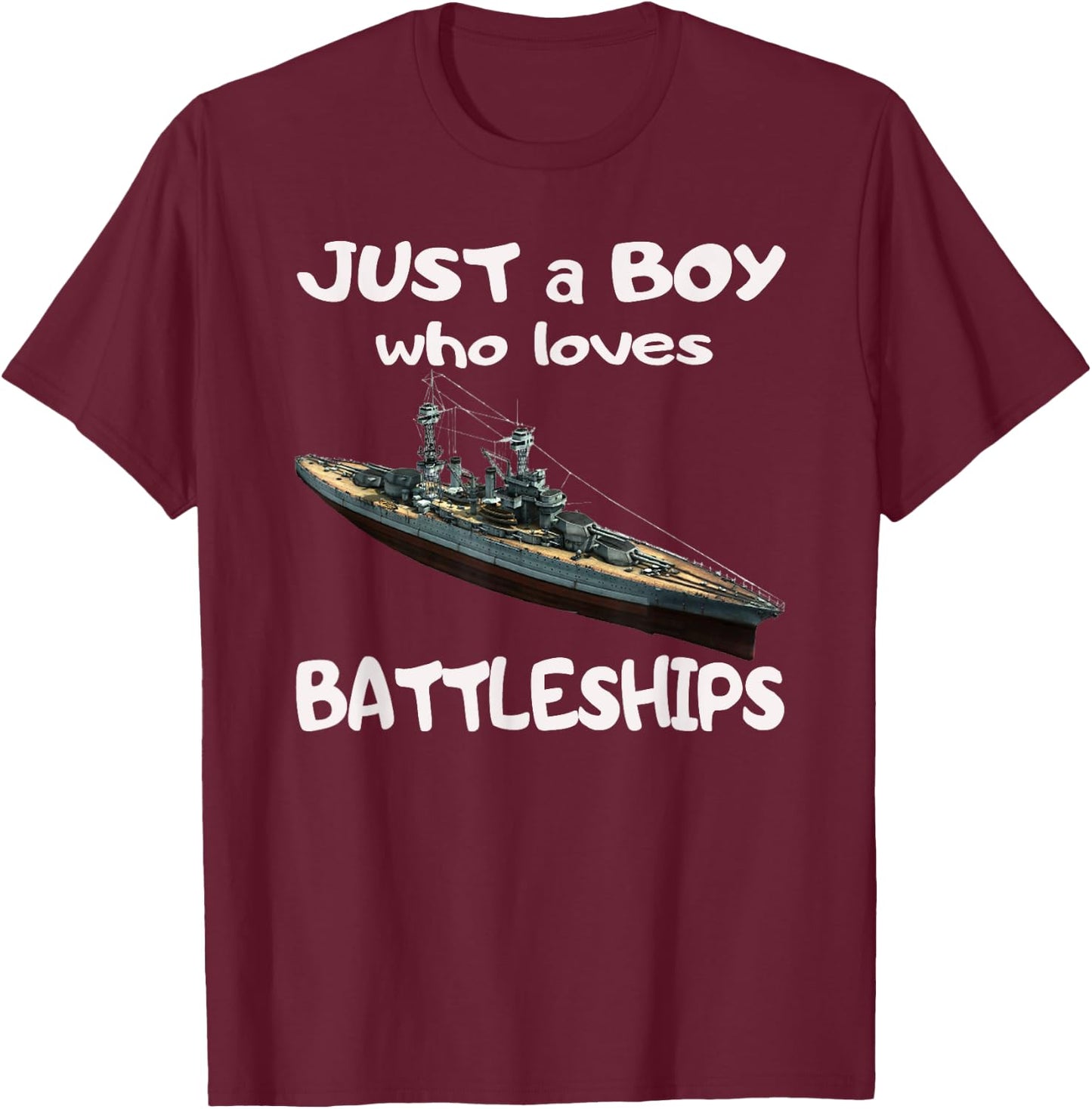 USS Colorado BB-45 WW2 Warship Boy Who Loves Battleship T-Shirt - T-Shirt | Maroon
