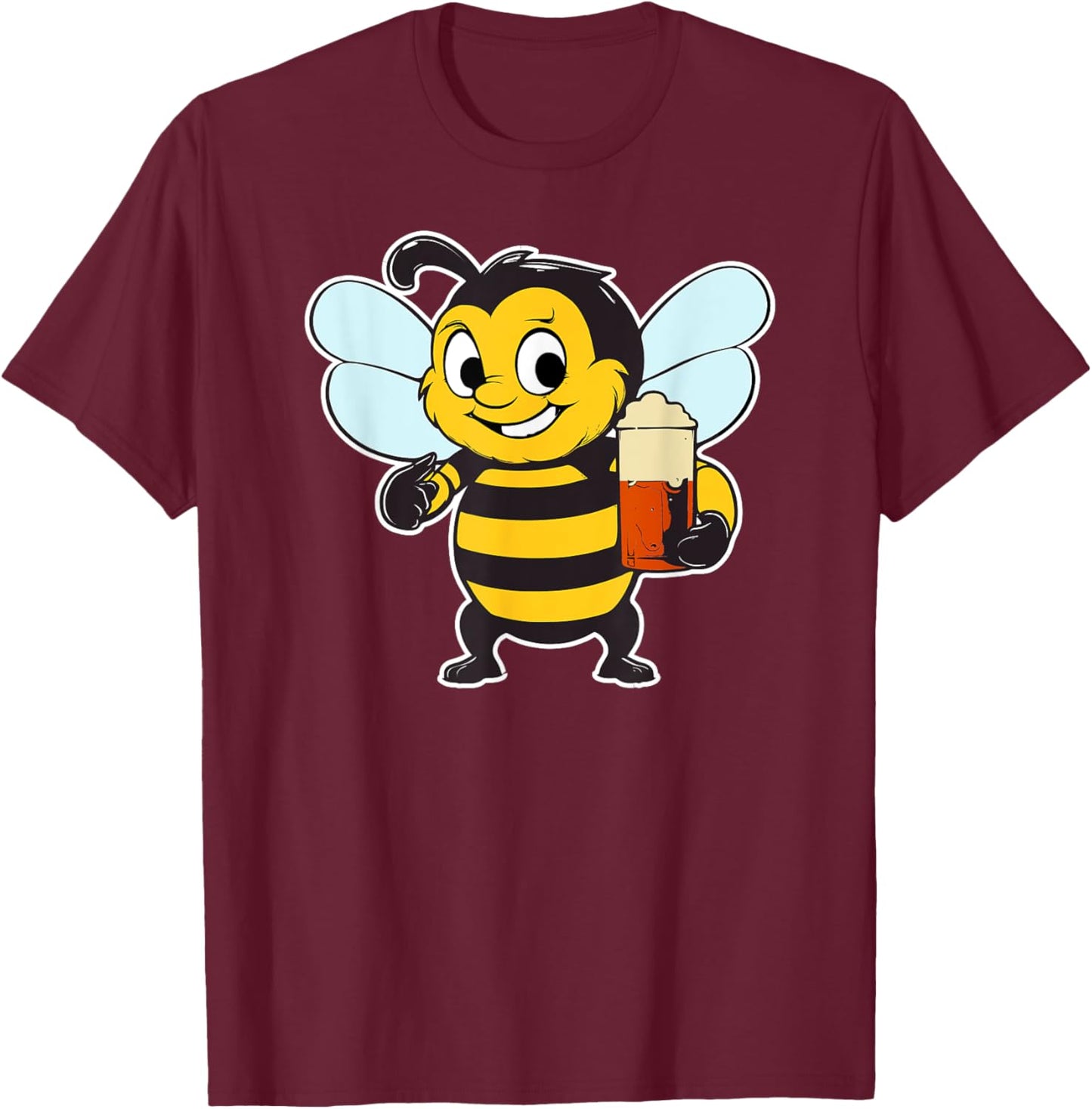 The Boozy Bee T-Shirt - T-Shirt | Maroon