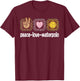 Water Polo Leopard Print Women Girls Peace Love Waterpolo T-Shirt - T-Shirt | Maroon
