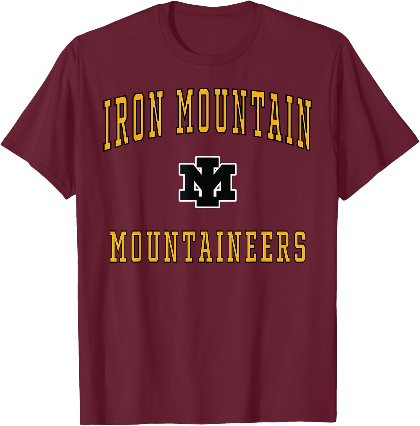 Iron Mountain High School Mountaineers T-Shirt - T-Shirt | Maroon