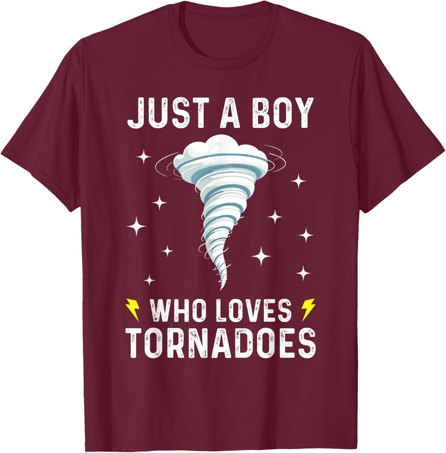 Funny Tornado Gift Boys Kids Hurricane Weather Chaser T-Shirt - T-Shirt | Maroon