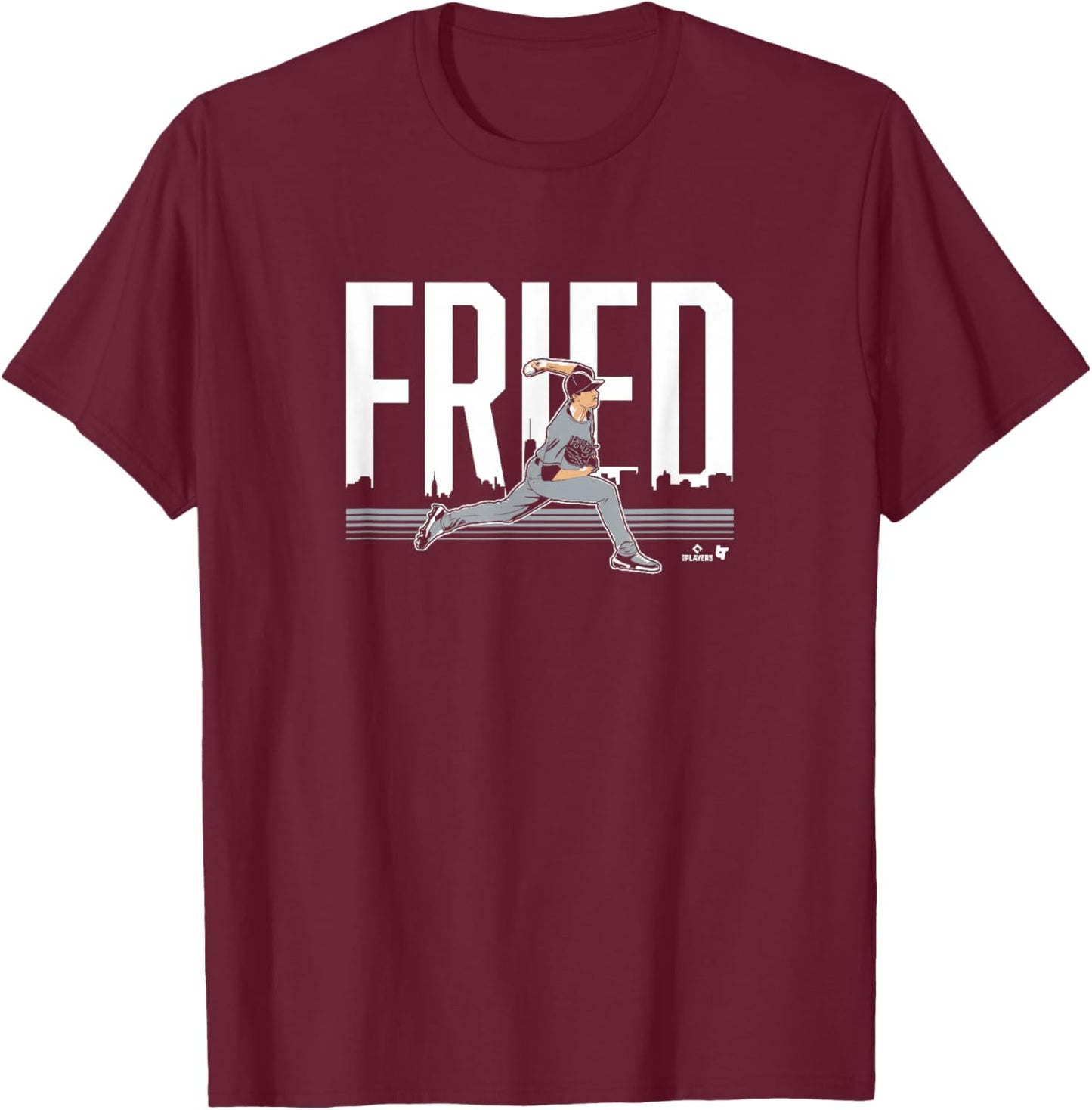 Max Fried - New York Baseball T-Shirt - T-Shirt | Maroon