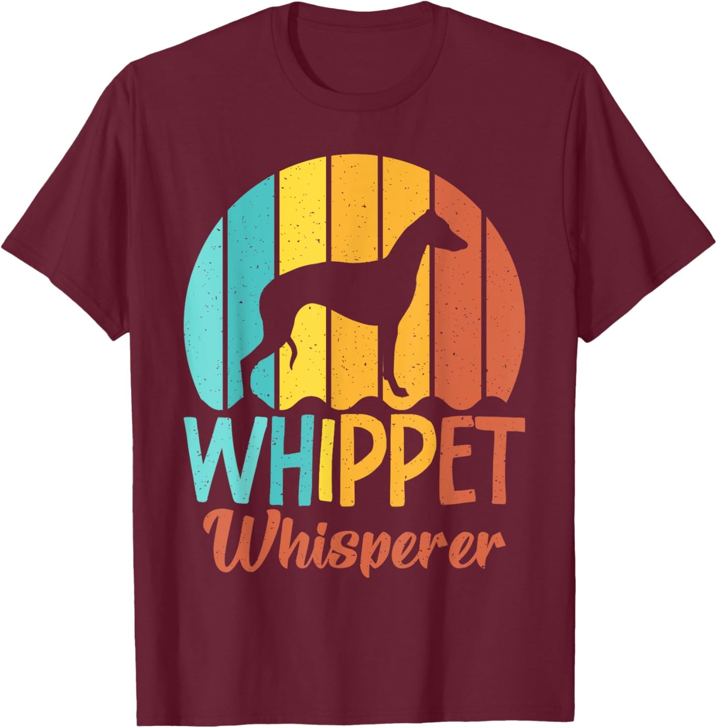 Whippet Whisperer Whippet T-Shirt - T-Shirt | Maroon