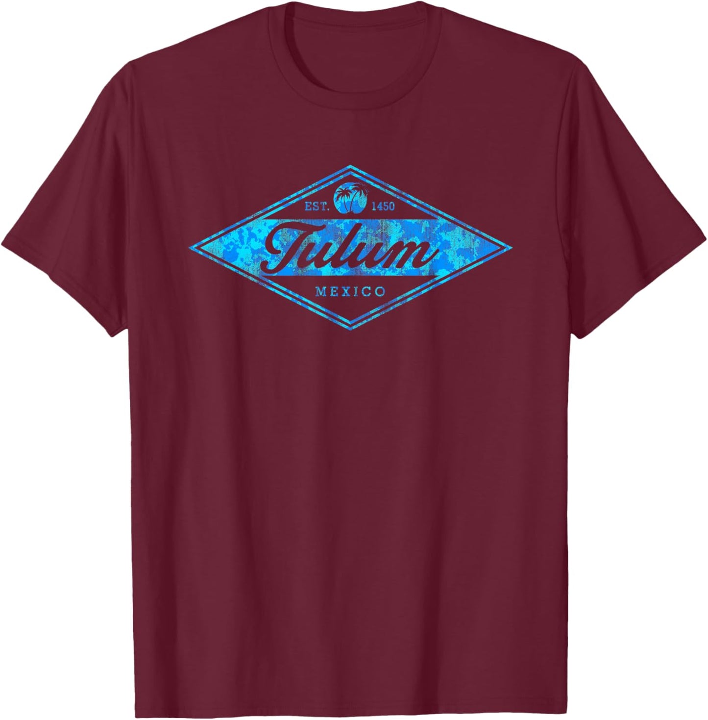 Vintage Tulum Mexico Cruise Retro Badge Souvenir T-Shirt - T-Shirt | Maroon