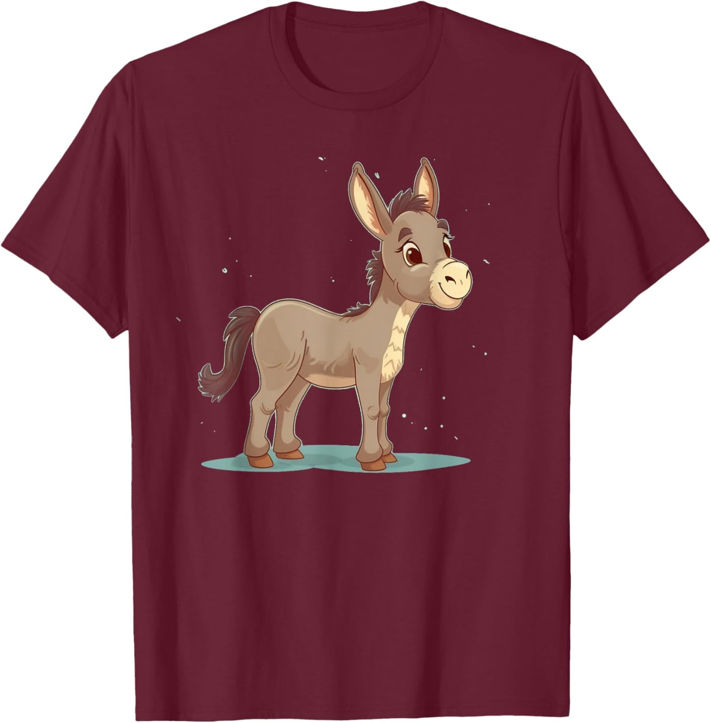 Cute young Donkey for Foal, Donkeys and Horses Lovers T-Shirt - T-Shirt | Maroon