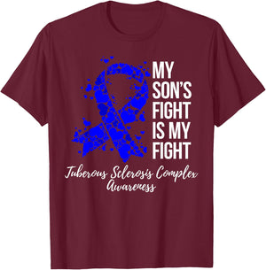 My Son’s Fight Tuberous Sclerosis Complex TSC Awareness T-Shirt - T-Shirt | Maroon