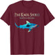 Pine Knoll Shores Retro Pine Knoll Shores Nc Shark T-Shirt - T-Shirt | Maroon