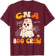 CNA Boo Crew Funny Nursing Assistant Halloween Costume Women T-Shirt - T-Shirt | Maroon