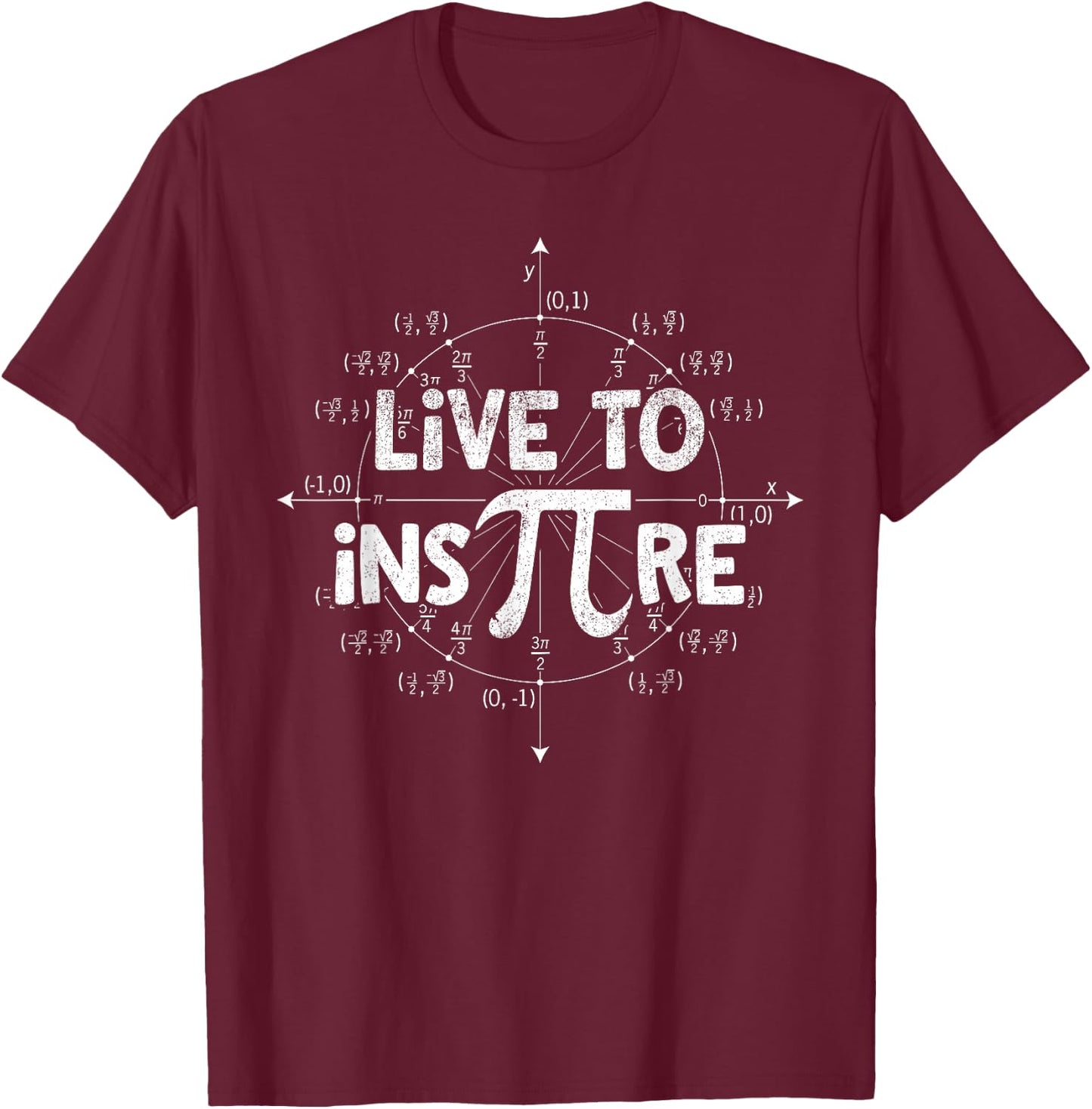 Wowsome! -Adult Math Lovers , Black, Small, Short Sleeve, Cotton 65% Polyester 35%, Pi Symbol 3.14 Math Teachers T-Shirt - T-Shirt | Maroon