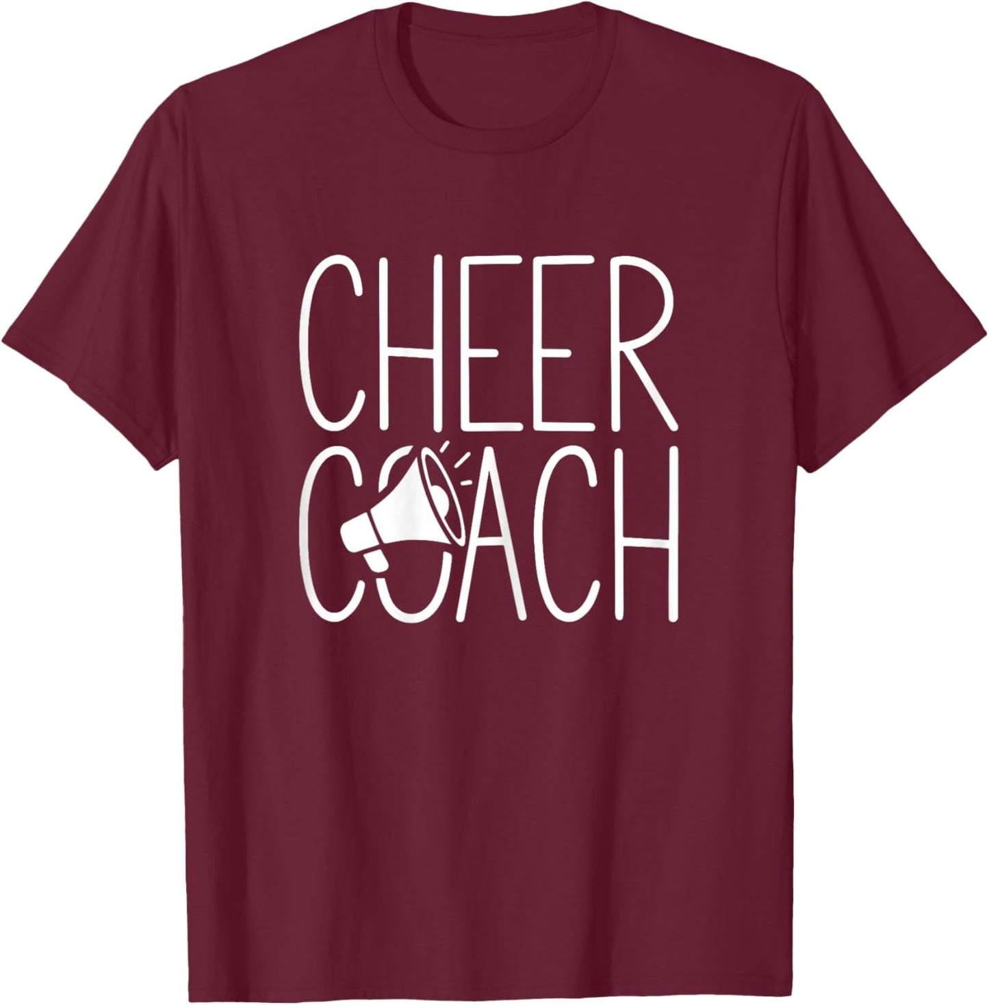 Cheer Coach Shirt Cheerleading Women Cheerleader Coach T-Shirt - T-Shirt | Maroon