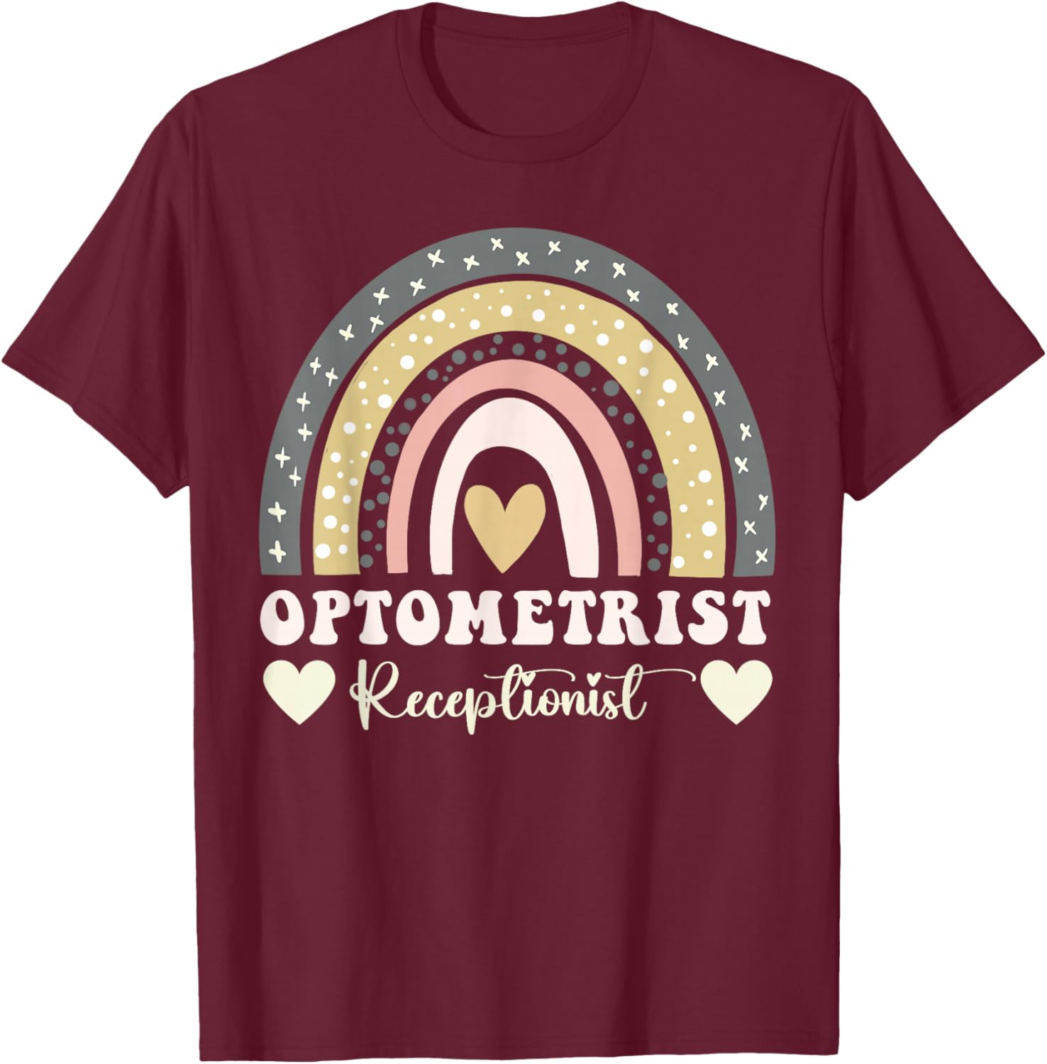 Optometrist Receptionist T-Shirt - T-Shirt | Maroon