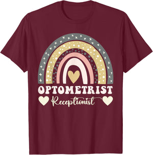 Optometrist Receptionist T-Shirt - T-Shirt | Maroon