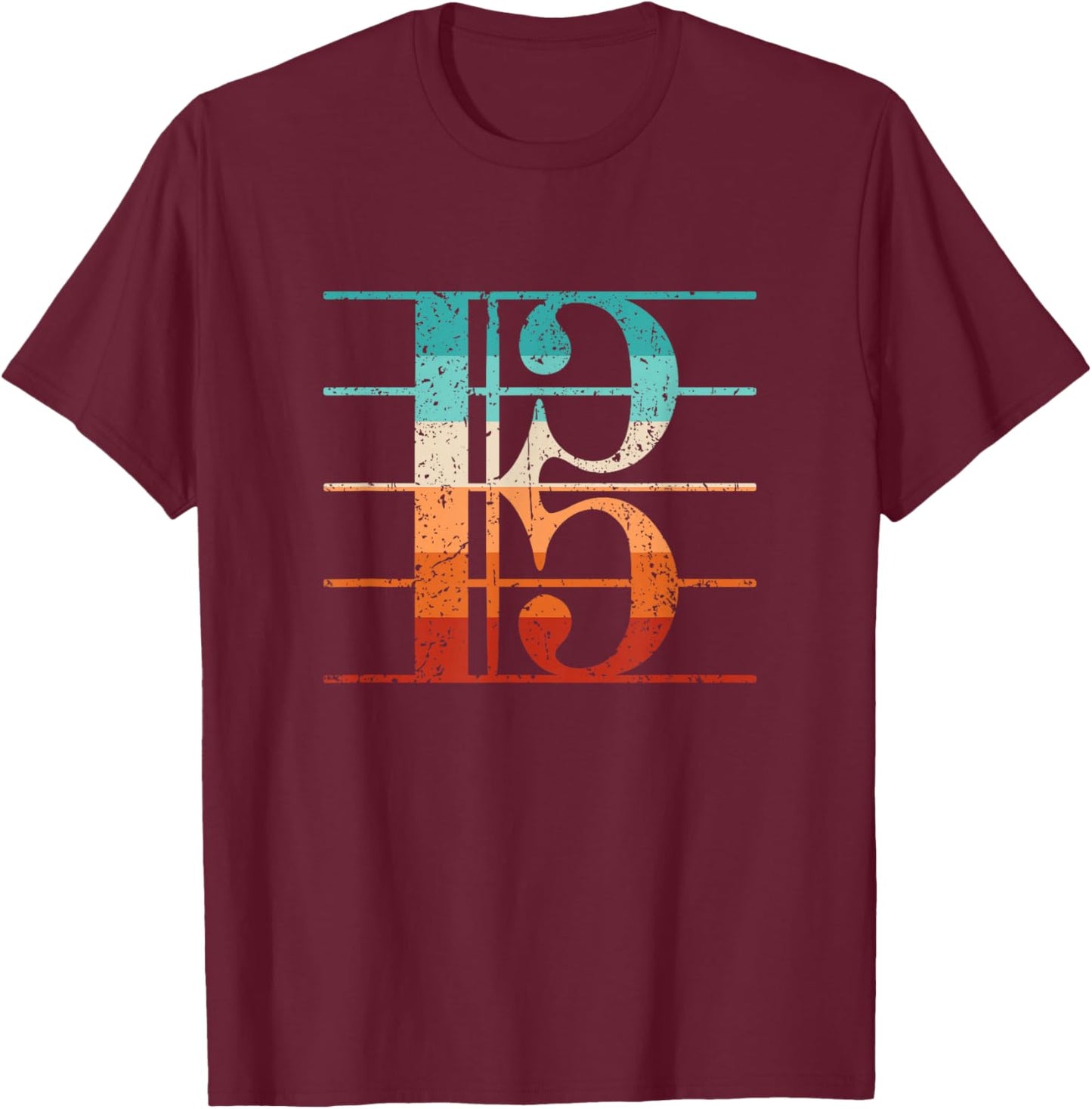Alto Clef Viola Player Violist T-Shirt - T-Shirt | Maroon