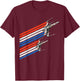 Star Wars X-Wing Starfighters American Flag T-Shirt - T-Shirt | Maroon