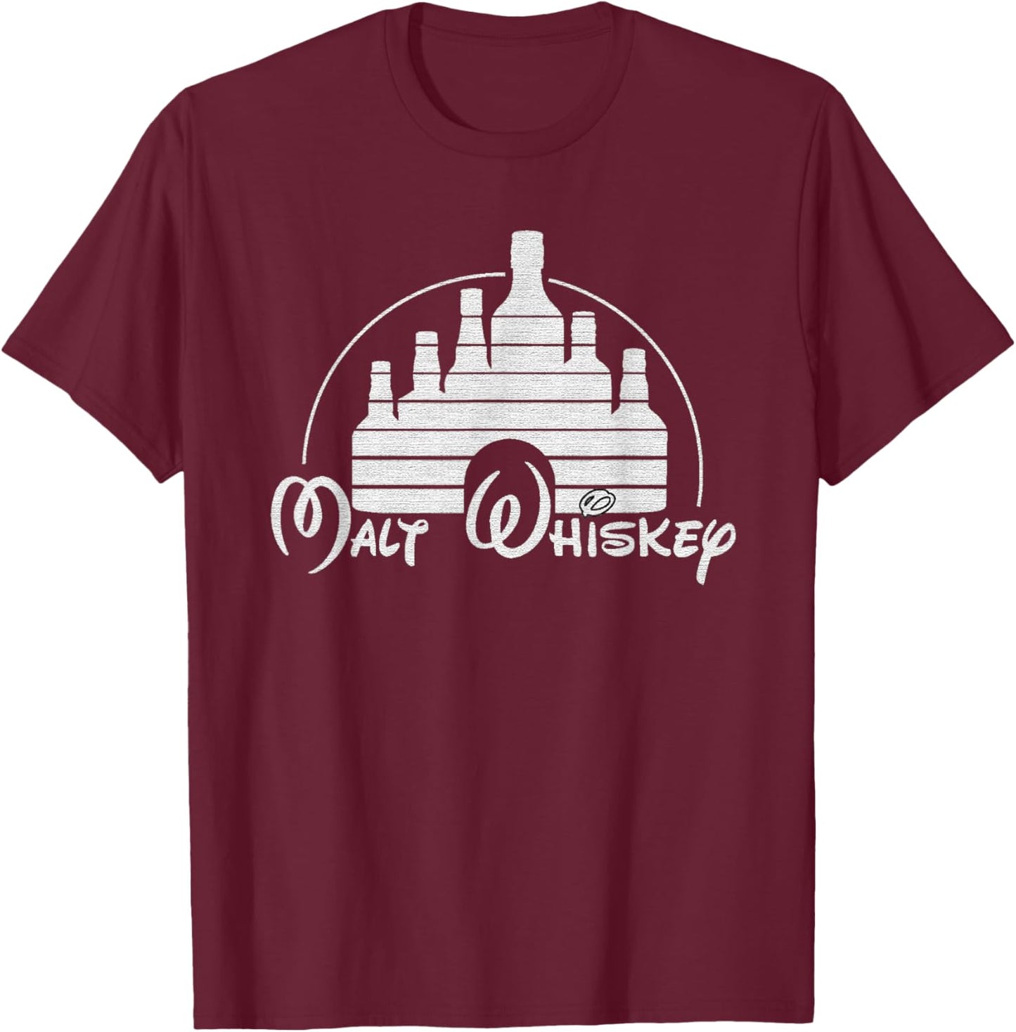Vintage Malt Whiskey Shirt, Funny Whisky Shirt, Logo Parody T-Shirt - T-Shirt | Maroon