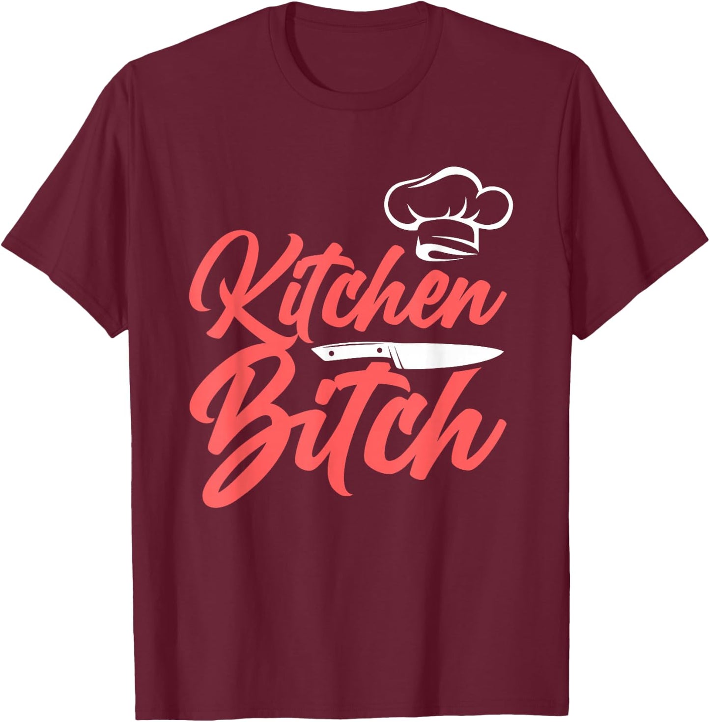 Funny Kitchen B.itch T-Shirt - T-Shirt | Maroon
