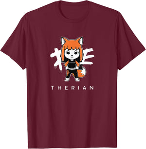 Chibi Therian Fox T-Shirt - T-Shirt | Maroon