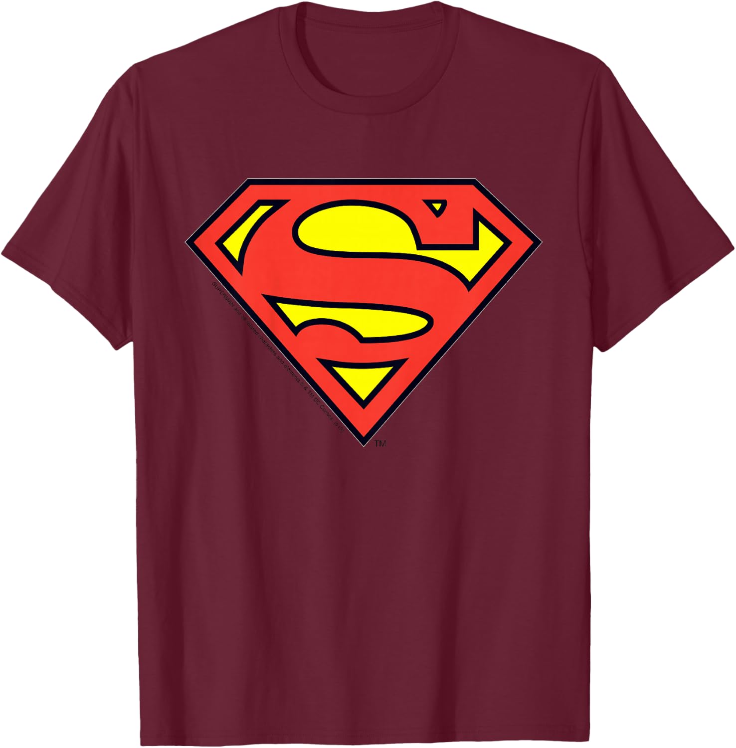 Kids DC Comics Superman Classic Chest Logo T-Shirt - T-Shirt | Maroon