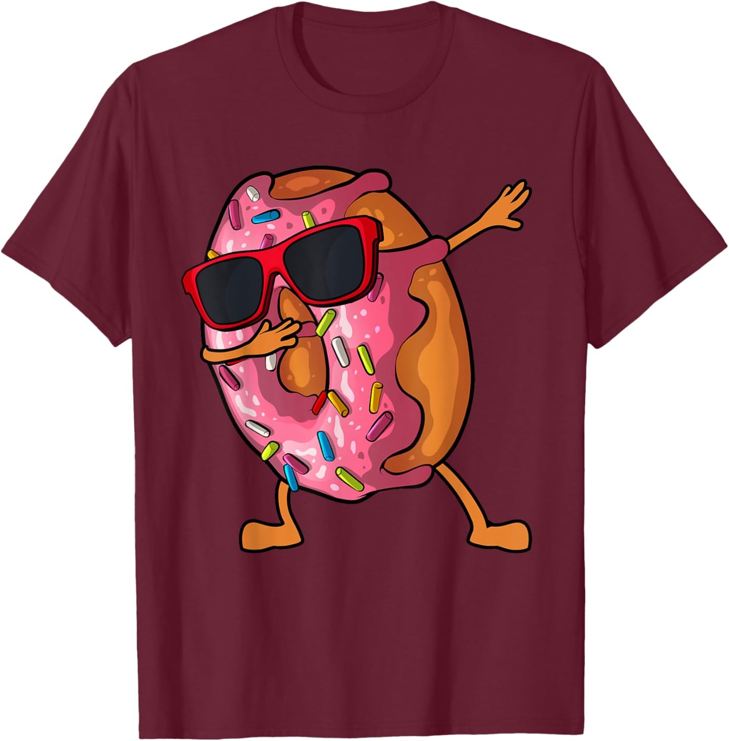 Donut Art Women Kids Dabbing Doughnut Donut Lover T-Shirt - T-Shirt | Maroon