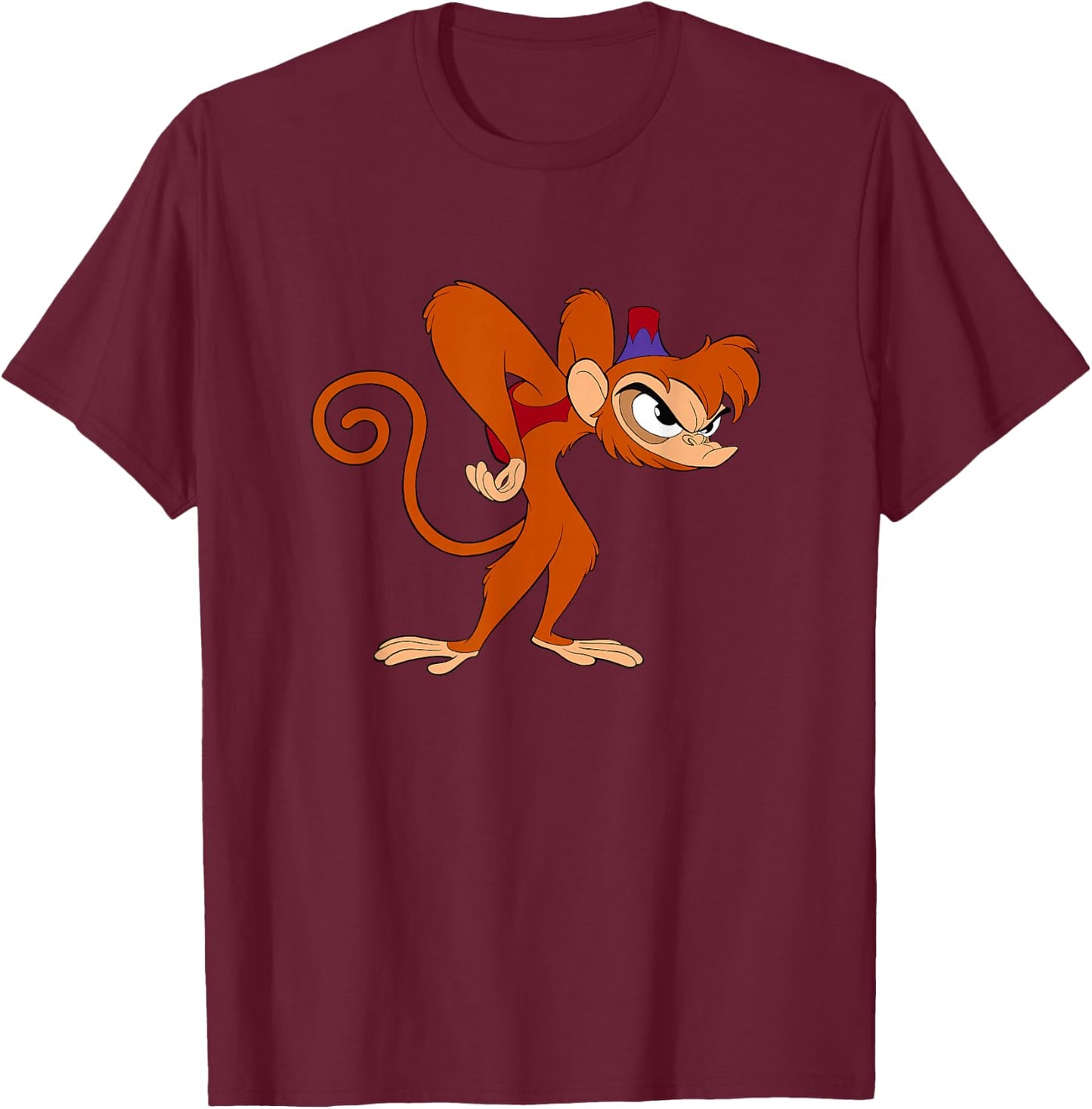 Disney Aladdin Angry Abu 90s T-Shirt - T-Shirt | Maroon