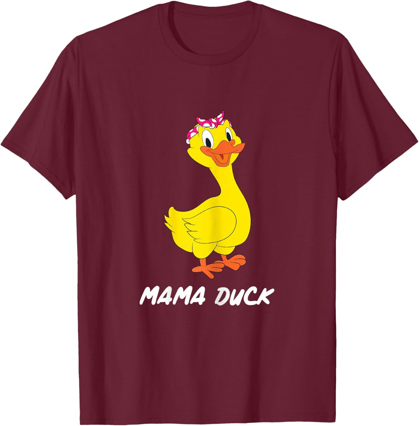 Mama Duck Design | Pink Bandana Mothersday Gift T-Shirt - T-Shirt | Maroon