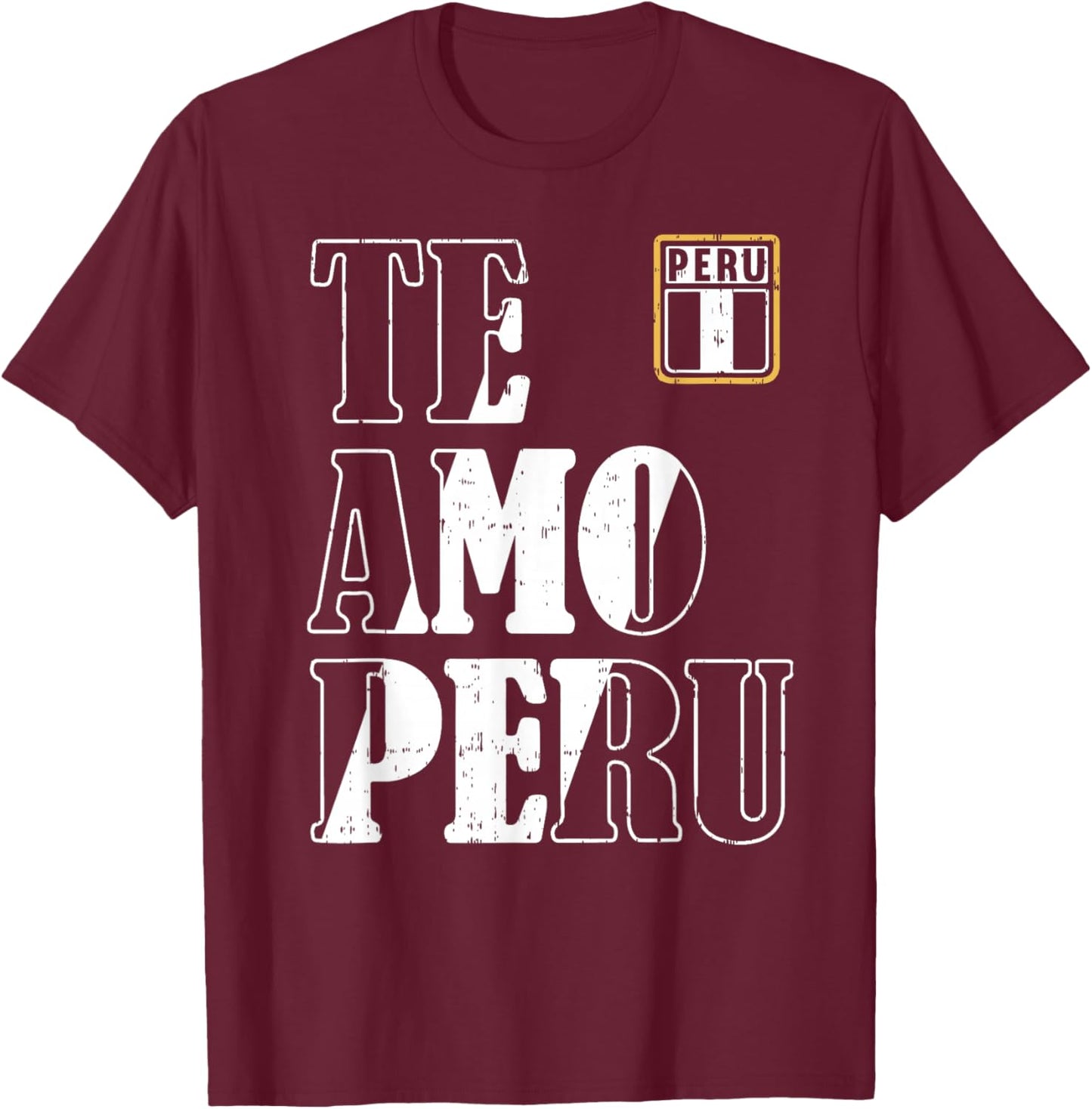 Peru Te Amo Peru I Love Peru Men Women & Kids Red T-Shirt - T-Shirt | Maroon