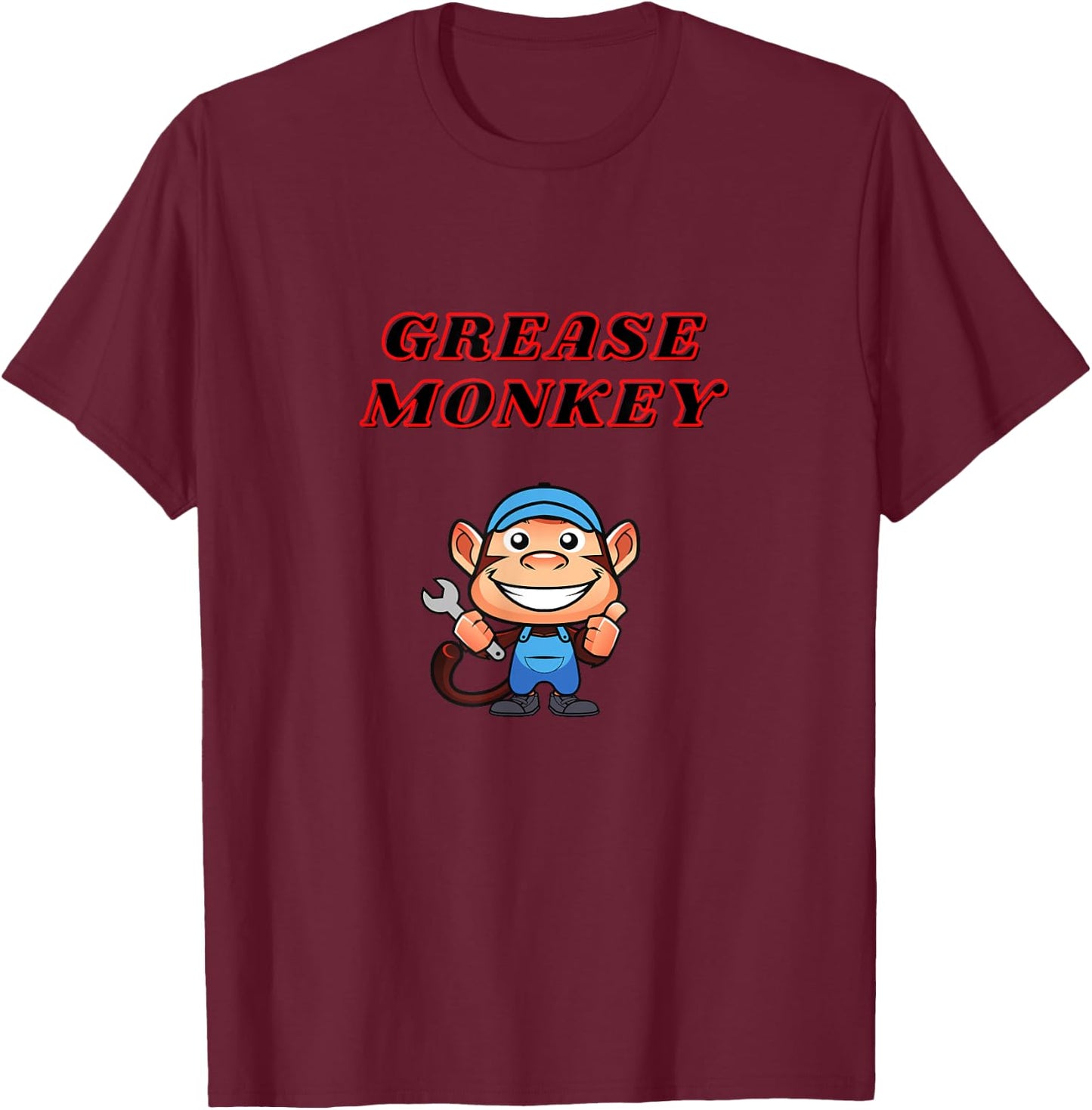 Grease Monkey T-Shirt - T-Shirt | Maroon