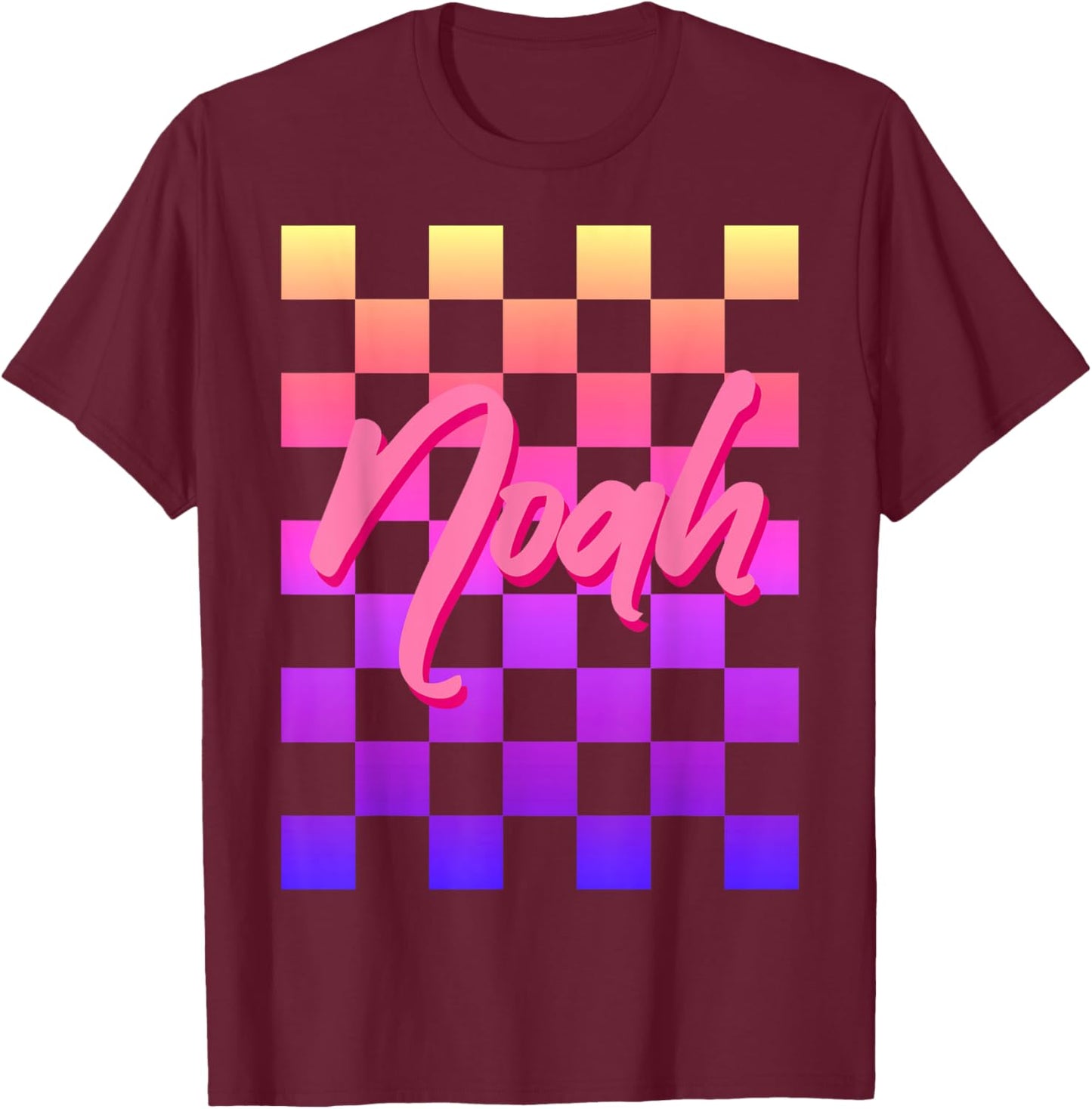 Noah First Name-d Boy Girl Baby Birth-day T-Shirt - T-Shirt | Maroon