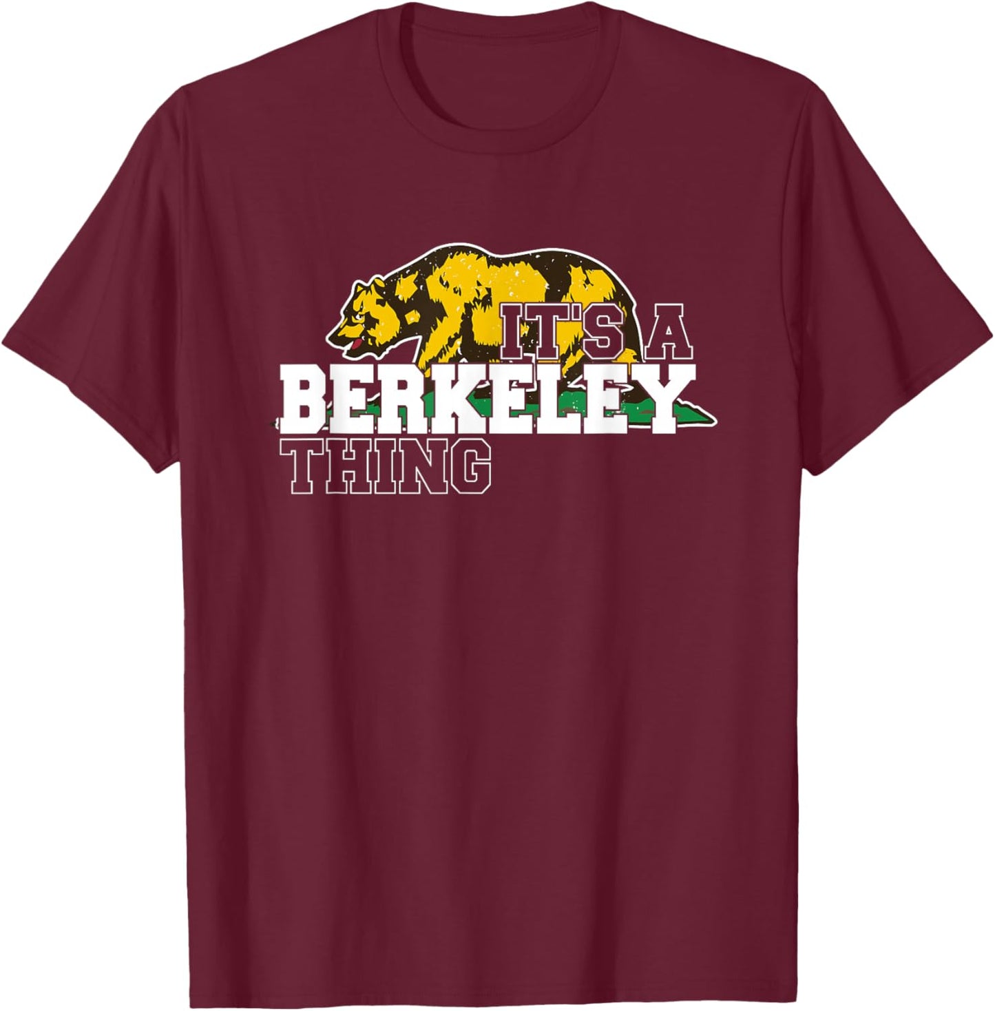 Berkeley California CA T-Shirt - T-Shirt | Maroon